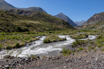 Landscape at Paso Vergara - crossing the border from Chile to Argentina while traveling South America