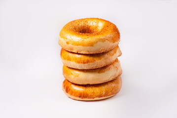 bread, four tortillas on top of each other on a white background