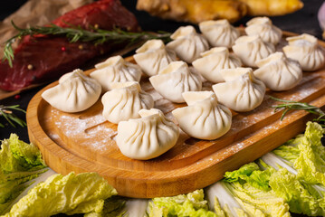 Gyoza - Japanese crescent-shaped dumplings with meat filling
