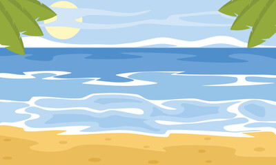 Fototapeta na wymiar Sandy beach background vector