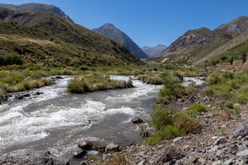 Landscape at Paso Vergara - crossing the border from Chile to Argentina while traveling South America