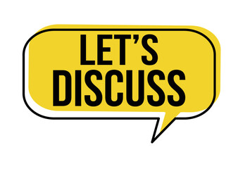 Let's discuss speech bubble