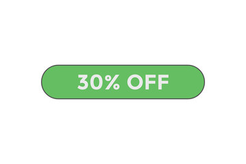 30% off special offers. Marketing sale banner for discount offer. Hot sale, super sale up to 30% off sticker label template
