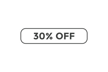 30% off special offers. Marketing sale banner for discount offer. Hot sale, super sale up to 30% off sticker label template
