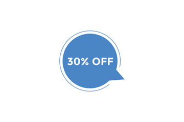 30% off special offers. Marketing sale banner for discount offer. Hot sale, super sale up to 30% off sticker label template
