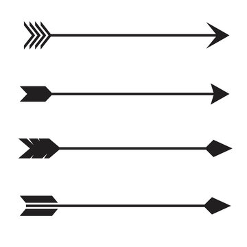 arrows set logo template vector