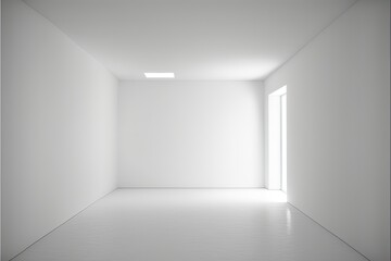 white room Generative AI wildlife shot with copy space
