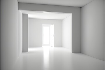 white room Generative AI wildlife shot with copy space
