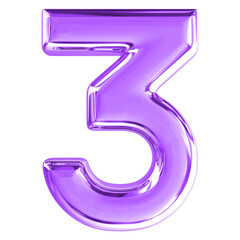  Number 3D Rendering
