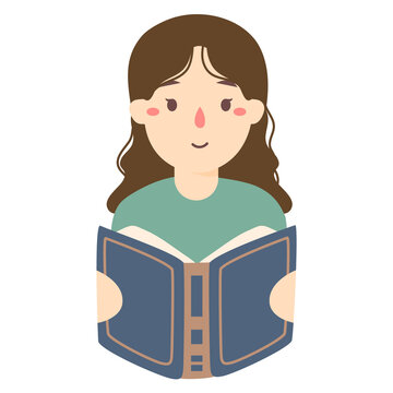 happy teenagers reading literature
