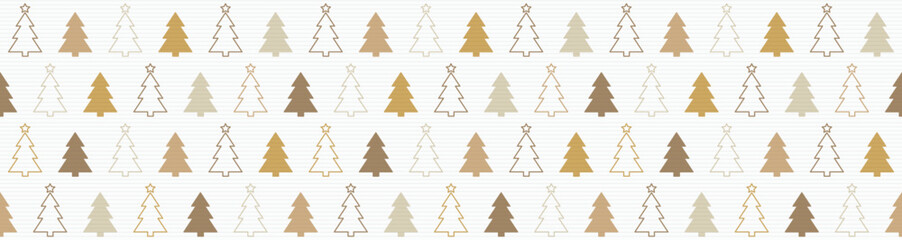 Obraz premium Seamless pattern with Xmas trees. Christmas banner. Vector