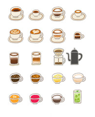 set of coffee icons