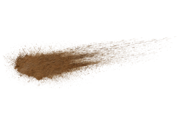 mud splash isolated transparency background.