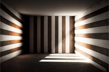 room with stripes generative ai