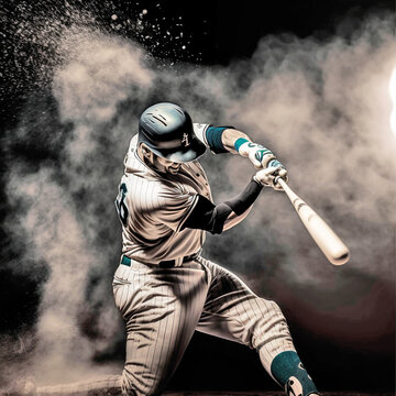 Action Shot Baseball, made by AI, k&uuml;nstliche Intelligenz, AI Art