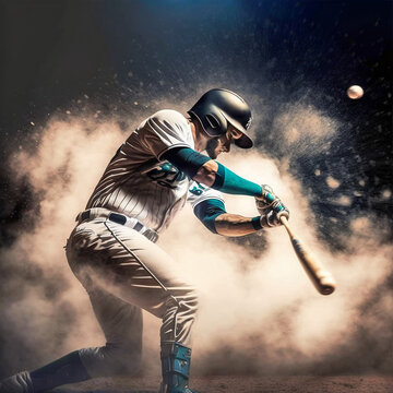 Action Shot Baseball, made by AI, k&uuml;nstliche Intelligenz, AI Art