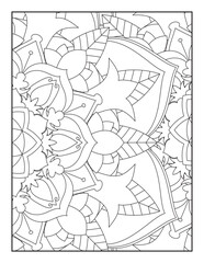 Flower Mandala Coloring Page ,Floral Coloring Pages, Coloring Pages