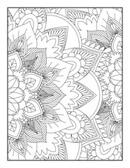 Flower Mandala Coloring Page ,Floral Coloring Pages, Coloring Pages