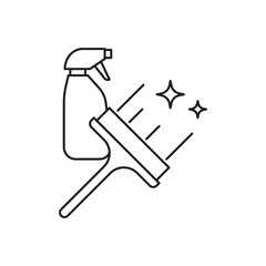 Glass cleaner icon design. isolated on white background. vector illustration