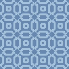 seamless light pattern with blue ornamental shapes