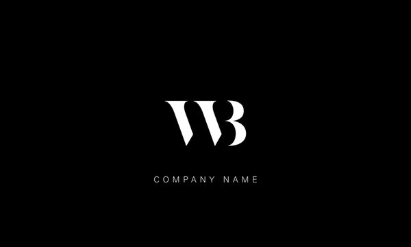 WB, BW Abstract Letters Logo Monogram