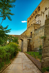 Fototapeta na wymiar Castle of Sant'Elmo is a medieval castle in Naples, Italy.