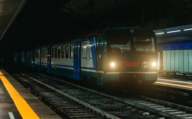 Fototapeta premium Underground metro station in Naples, Italy.