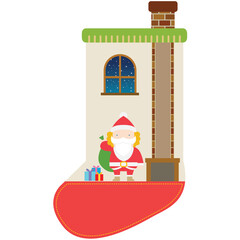 Santa Claus Delivering Christmas Gifts
- 554931699