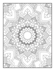 Flower Mandala Coloring Page ,Floral Coloring Pages, Coloring Pages