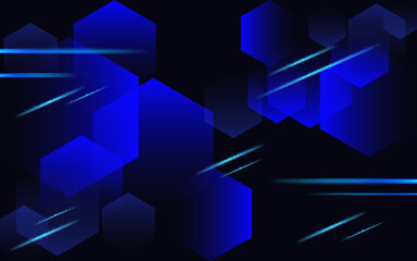 glow cube futuristic blue cyber vibrant element dynamic background movement electronic tech theme square