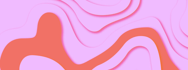 Colorful papercut background colorful dynamic wavy layers. Abstract colorful papercut wavy overlap layers background. Colorful papercut and multilayer cutout geometric pattern on vector. 