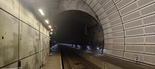 Tunnel in a subway station