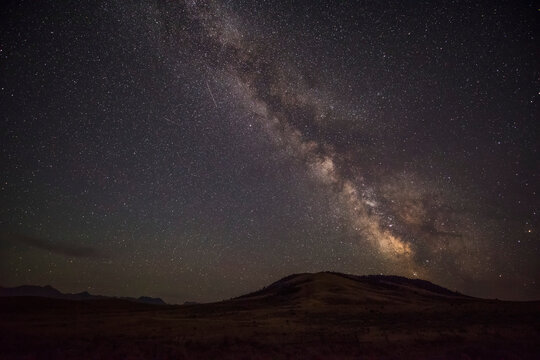 Milky Way Galaxy in the night sky; United States of America