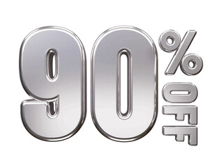 Percent icon text effect 3d rendering illustration