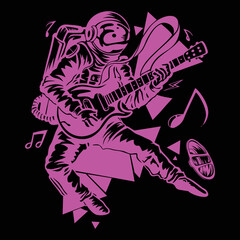 rock musician playing guitar