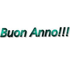 Sfondo trasparente con scritta tridimensionale con ombra Buon Anno!!!