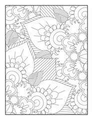 Coloring Page For Adult, Pattern Mandala Coloring Page, Coloring Book