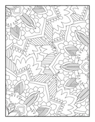 Coloring Page For Adult, Pattern Mandala Coloring Page, Coloring Book