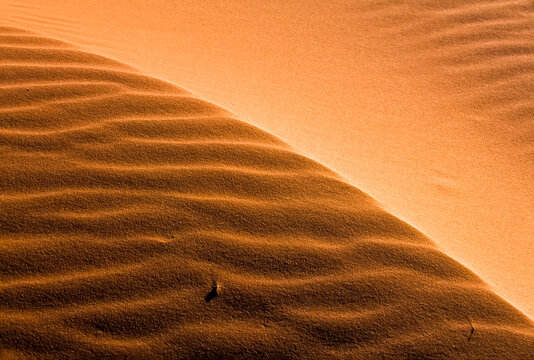 Ripple patterns in the red sand in Grand Staircase&ndash;Escalante National Monument; Utah, United States of America