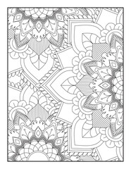 Coloring Page For Adult, Pattern Mandala Coloring Page, Coloring Book