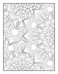 Coloring Page For Adult, Pattern Mandala Coloring Page, Coloring Book