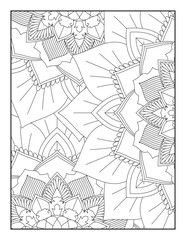 Coloring Page For Adult, Pattern Mandala Coloring Page, Coloring Book