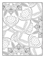 Coloring Page For Adult, Pattern Mandala Coloring Page, Coloring Book