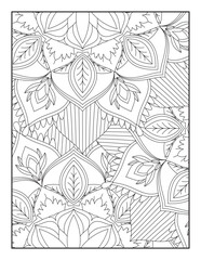 Coloring Page For Adult, Pattern Mandala Coloring Page, Coloring Book