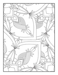 Fototapeta premium Coloring Page For Adult, Pattern Mandala Coloring Page, Coloring Book