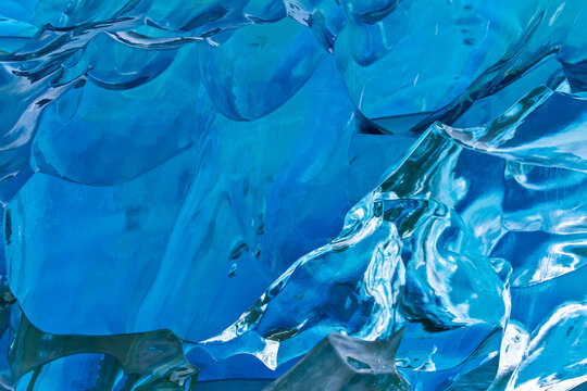 Close up of blue ice.