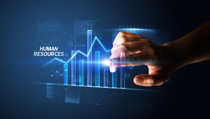 Hand touching business concept concept