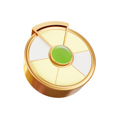 Lucky wheel 3d rendering illustration