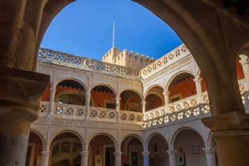Inner courtyard of the Municipal Palace Castillo de Luna in Rota