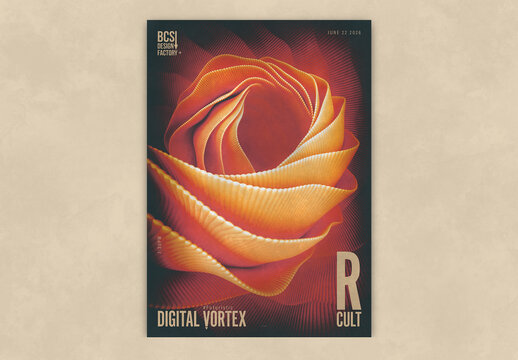 Abstract Spiral Vortex Poster Layout